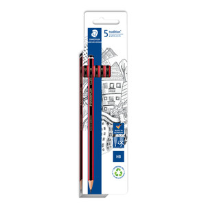 Staedtler 110 Tradition Graphite Pencils - HB, Card of 5