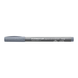 Staedtler 372 Pigment Soft Brush Pen - Cool Grey Medium, Each