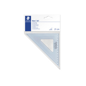 Staedtler 567 Mars Set Square 45°/45° - 21cm, Each