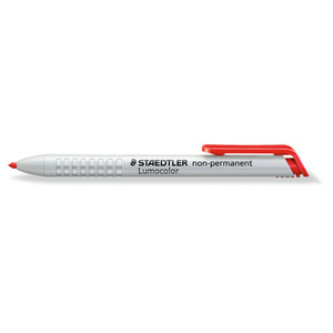 Staedtler 768 Dry Marker Lumocolor Non-Perm Red, Each