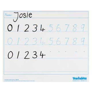 TEACHABLES HANDWRITING STUDENT WHITEBOARD NUMBER TRACING