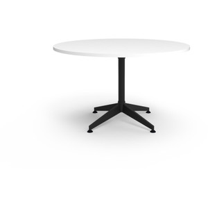 RAPID SPAN ROUND MEETING TABLE D1200mm WHITE Top / BLACK Base