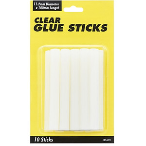 Faber-Castell Clear Hot Melt Sticks 11.2mm x 100mm, Pack of 10 Sticks