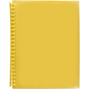 MARBIG REFILLABLE DISPLAY BOOK 20 Pocket Insert Cover Yellow