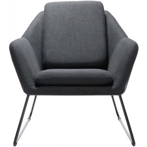 Cardinal Single Seater Arm Chair Charcoal Fabric, Each
