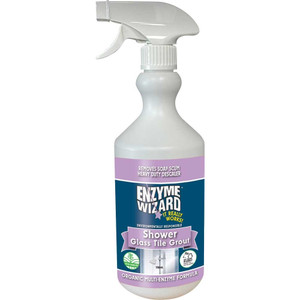 Enzyme Wizard Shower Glass Tile Grout Cleaner - Empty Bottle - 750ml, Each