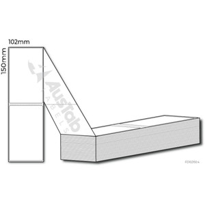 White Matt Thermal Direct Permanent Fanfolded 102mm x 150mm Labels, Box of 4000