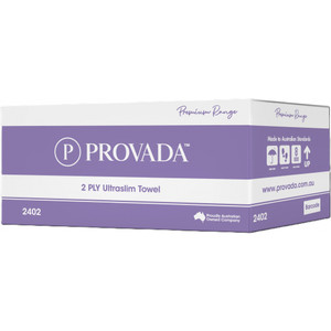 Provada 2ply Ultraslim Towel 2400 Carton Virgin (2402) 16 Packs