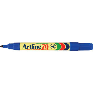 ARTLINE 70 PERMANENT MARKERS Med Bullet Blue, Bx12