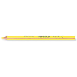Staedtler 128 64 Textsurfer Dry Triangular Highlighter Pencil - Yellow, Box of 12