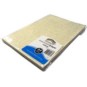 RAINBOW PARCHMENT PAPER A4 90GSM ACID FREE 100 SHEETS NATURAL