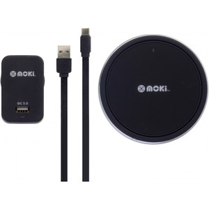 Moki ChargePad Qi Wireless (10W) 3.0 Type-C Rapid Charge Pack