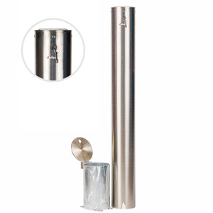 Bollard Premium Removable KeyLock 140mm In Ground - Stainless Steel 304