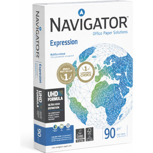 Navigator A4 Copy Paper 500 Sheet Ream 169 CIE 90gsm FSC Certified Carton Of 5 Reams