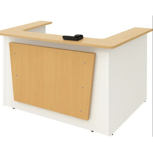LOGAN RECEPTION COUNTER 1800x1090mm White & Oak