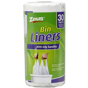 Zeus Bin Liners With Tidy Handles 56 x 46cm (Pack of 30)