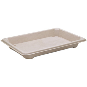 Sugarcane/ Bagasse Sushi Trays Natural Medium 165 x 115 x 21mm, Pack of 50