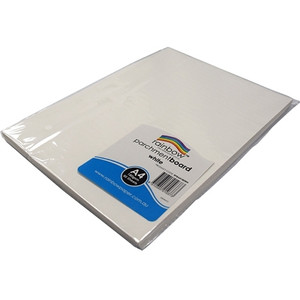 RAINBOW PARCHMENT BOARD 180GSM ACID FREE 50 SHEETS WHITE