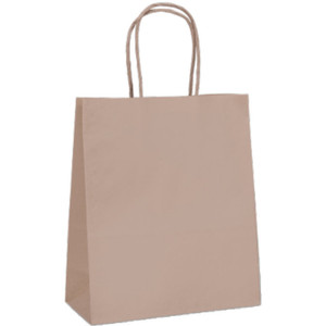Recycled #8 Extra Small 215 x 180 x 85mm Petite Paper Twist Handle Natural Brown/ Kraft Bags, Pack of 250