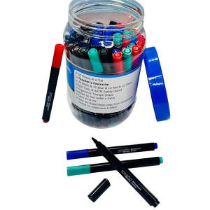 Premier Triangular Grip Whiteboard Markers - Bulk Pack 60pcs – Assorted Colours