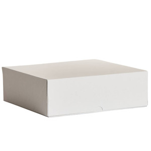 Easy Fold Corrugated Cake Box 12" x 12" x 4" White, Carton of 50