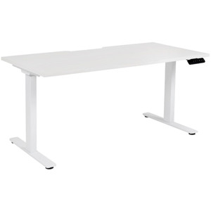 ELEV8 ELECTRIC SIT TO STAND DESK 2 MOTORS, 1500W × 760-1160H × 750D mm WHITE TOP WHITE FRAME