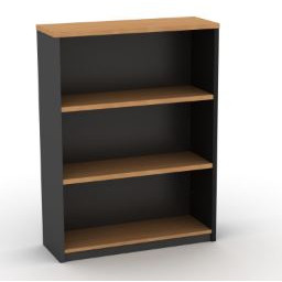 BOOKCASE 1500(H) X 900(W) X 320(D) BEECH / CHARCOAL