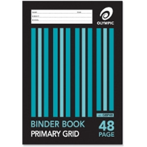 OLYMPIC GRID BINDER BOOK GBP48 A4 297 x 210mm, 48 Pages, Primary Grid Ruled, 10x5mm Grid