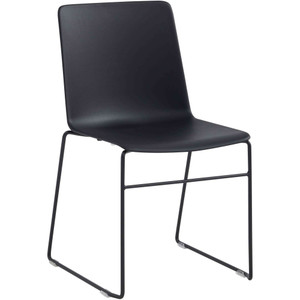 ECO SLED VISITOR CHAIR BLACK, ASSEMLED WEIGHT RATING 135KG