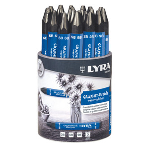 Lyra Graphite Crayon Water-soluble Pot of 24 pcs (assorted)
