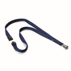 DURABLE TEXTILE LANYARD SOFT COLOUR MIDNIGHT BLUE RETAIL PACK