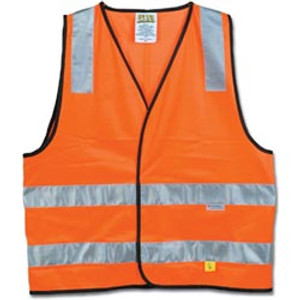 MAXISAFE HI-VIS SAFETY VEST Day Night Orange - Small, Class D/N