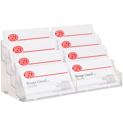 ITALPLAST Business Card Holder 8 Tier - Clear, Each