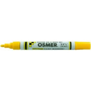 BROAD TIP OSMER PAINT MARKERS 2.5mm - Yellow (Box of 12)