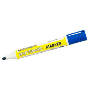 OSMER WHITEBOARD MARKERS Bullet Tip, Blue