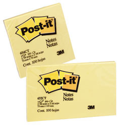 POST-IT NOTES NEON COLOURS 654-CT 73 x 73mm Neon Citrus, Pk12