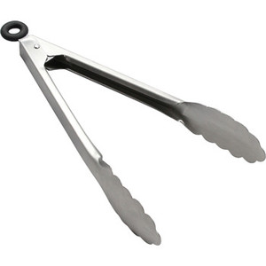 STAINELSS STEEL SERVING TONG 24cm