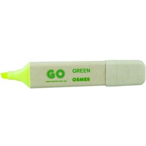 OSMER RECYCLED HIGHLIGHTER Chisel Tip, Yellow ** See also DEL-S621YLW **