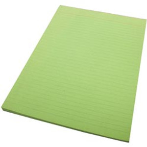 Quill Bond Pad Ruled 70gsm A4 70 Leaf - Green, Pack of 10 (01014)
