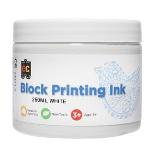 BLOCK PRINTING 250ML WHITE