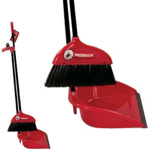 UPRIGHT DUSTPAN SET 78cm Long Handle  1 X BRUSH 1 X PAN 2 X HANDLES ** (Pack of 4)