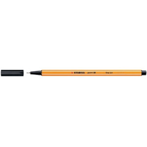 STABILO POINT 88 FINELINER 0.4mm Black, Pk10