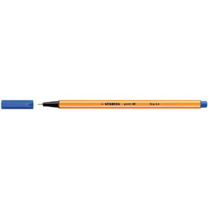 STABILO POINT 88 FINELINER 0.4mm Blue, Bx10