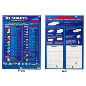 3D SHAPES/VOLUME DOUBLE SIDED WALL CHART *** While Stocks Last ***