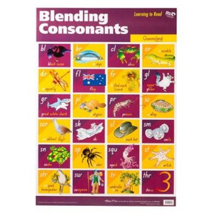 BLENDING CONSONANTS - QLD WALL CHART *** While Stocks Last ***