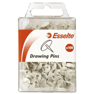 ESSELTE COLOURED DRAWING PINS White