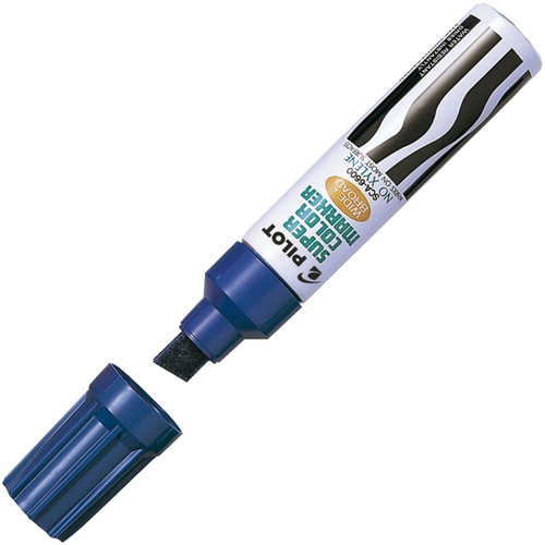 PILOT SCA-6600-L Jumbo Permanent Marker Blue, Box of 12