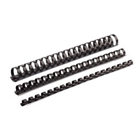 FELLOWES BINDING PLASTIC COMBS 10mm Round 21 Ring A4 Black Pk100