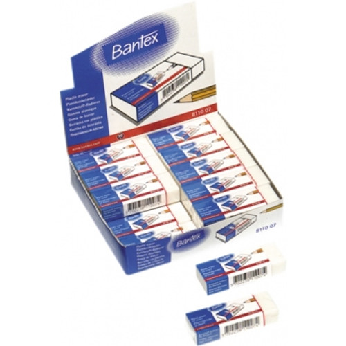 Bantex PVC Free Pencil Eraser Large - White (8110-07)