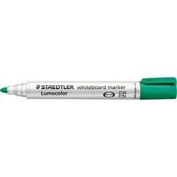 Staedtler 351 Lumocolor Whiteboard Marker 2.0mm Bullet Point - Green, Box of 10